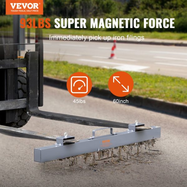 93 lbs Hanging Magnetic Sweeper Tool for Picking Up Nails Bolts & Metal Debris Industrial Grade Steel Magnet Hunting Accessory - Image 2