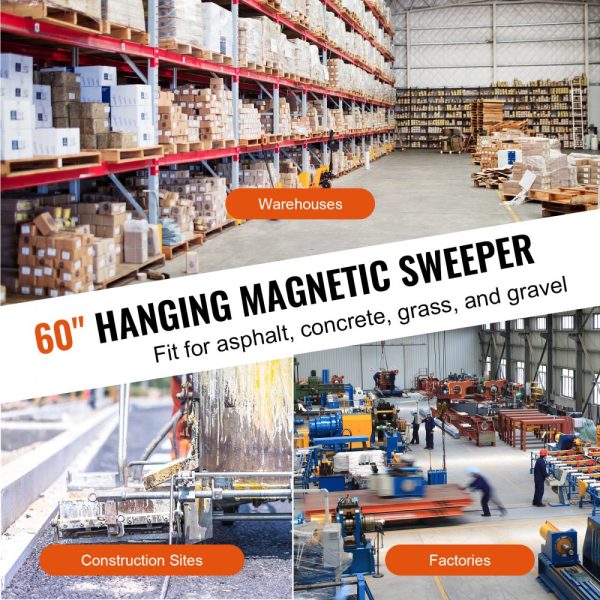 93 lbs Hanging Magnetic Sweeper Tool for Picking Up Nails Bolts & Metal Debris Industrial Grade Steel Magnet Hunting Accessory - Image 6
