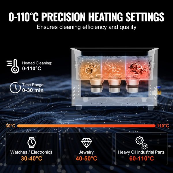 15L Ultrasonic Cleaner with Heater Timer & Basket Digital Sonic Machine - Image 4