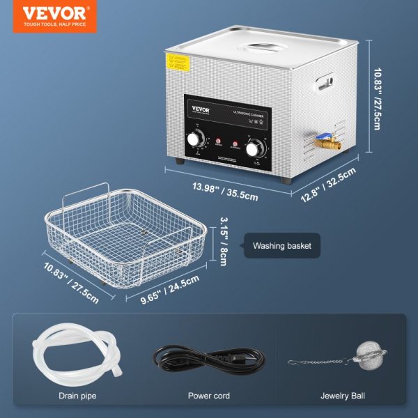 15L Ultrasonic Cleaner with Heater Timer & Basket Digital Sonic Machine - Image 7
