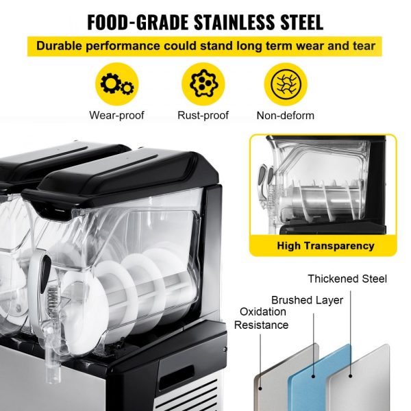 20L Double Bowl Frozen Drink Machine 900W Automatic Cleaning Night Mode Commercial Use - Image 4