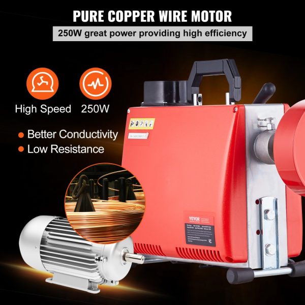 Drain Cleaner Machine 66FT x 5/8" 250W Sewer Snake Auger Manual Feed - Image 5