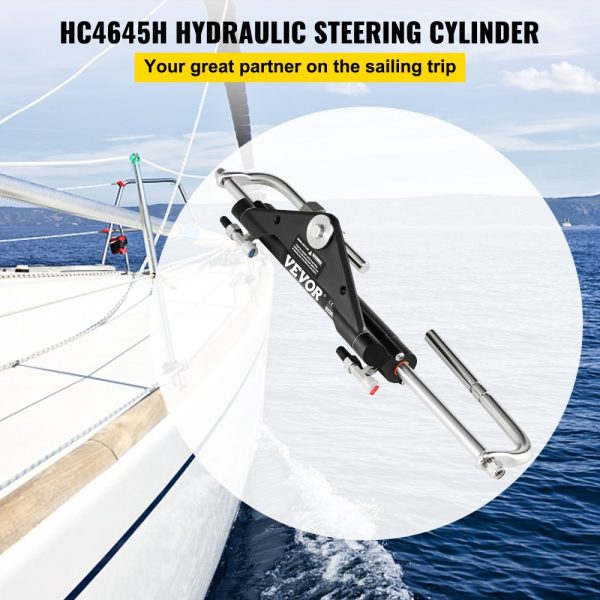 Hydraulic Steering Cylinder HC4645H Front Mount Marine Outboard Boat Steering Kit Up to 150 HP - Image 2