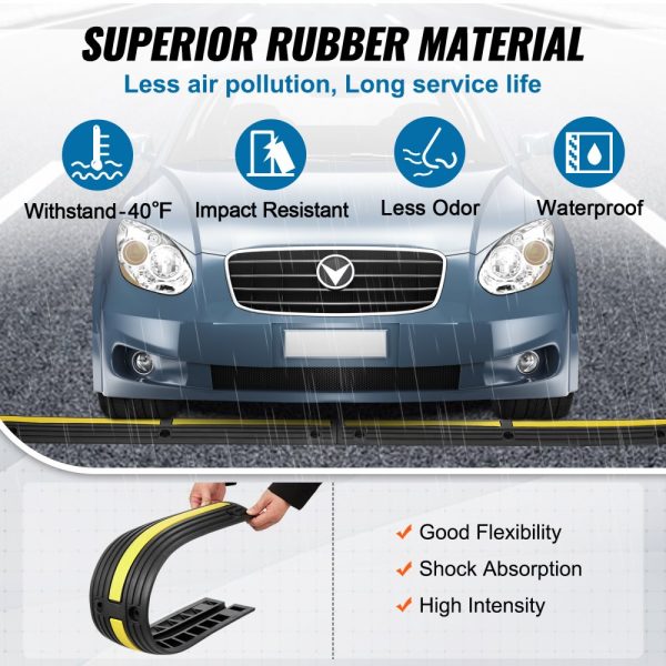 4 PCs 39'' Cable Protector Ramp 18000 lbs Speed Bump Floor Cable Protector - Image 4