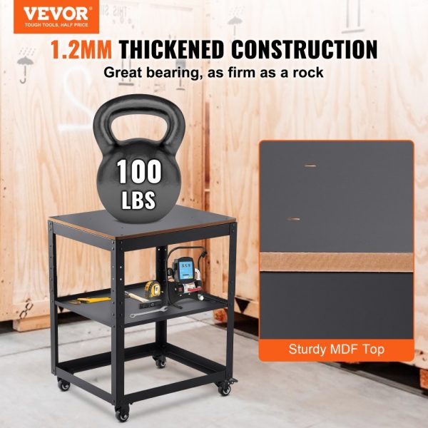 Heavy Duty Planer Stand with 3-Speed Height Adjustable Table, 4 Casters, and Storage Space for Planers, Saws, and Power Tools - Image 2