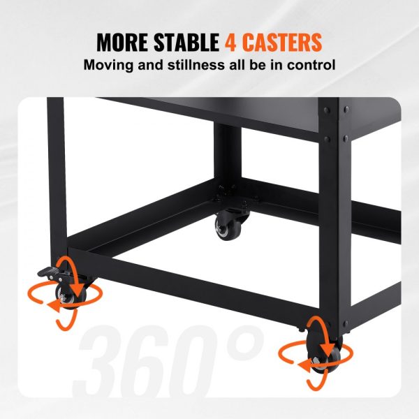 Heavy Duty Planer Stand with 3-Speed Height Adjustable Table, 4 Casters, and Storage Space for Planers, Saws, and Power Tools - Image 4