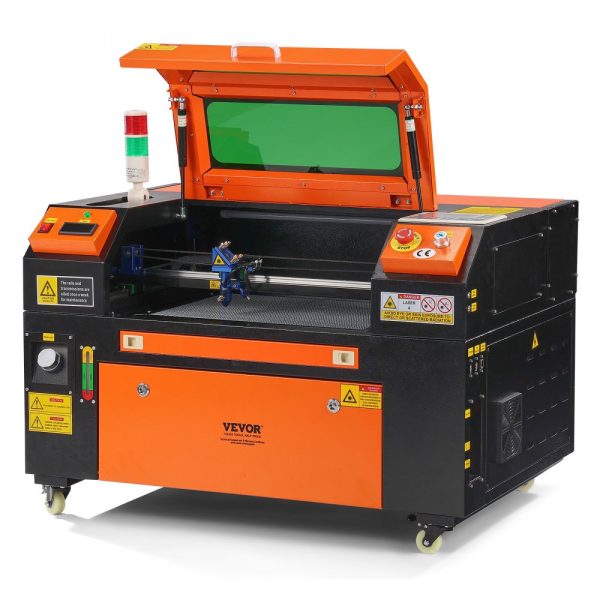50W CO2 Laser Engraver Cutter 12x20-inch Bed 19.7 IPS Dual-Pass Air Assist for Windows Mac Linux Cutting Engraving Wood Acrylic Fabric