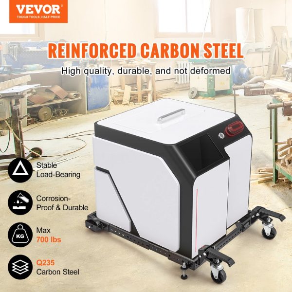 Mobile Base, 700 lbs Capacity, Adjustable from 15x15 to 36x36 inches, Heavy Duty Universal Stand for Woodworking Equipment, Power Tools, with Swivel Wheels - Image 2
