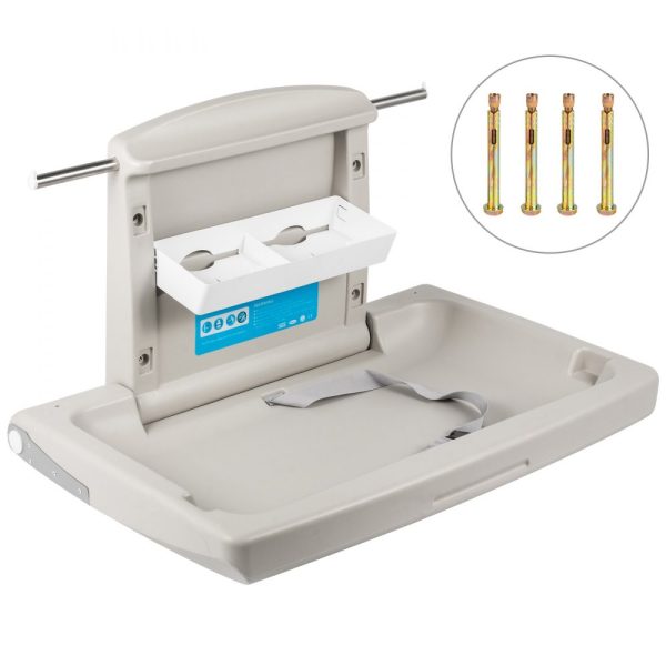 Horizontal Baby Changing Table Wall-mounted Baby Diaper Changing Station Vertical Fold Down Baby Changing Table