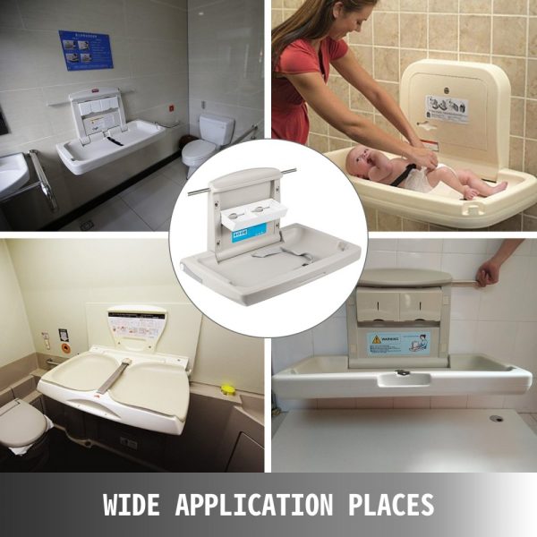 Horizontal Baby Changing Table Wall-mounted Baby Diaper Changing Station Vertical Fold Down Baby Changing Table - Image 7