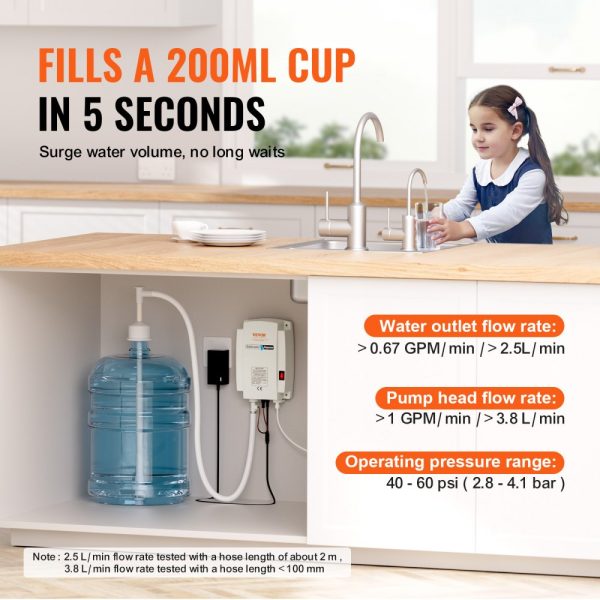 110V High-Flow Bottled Water Dispenser Pump System with 20ft US Plug - Compatible with Coffee, Tea Brewers, and Ice Makers - Image 3