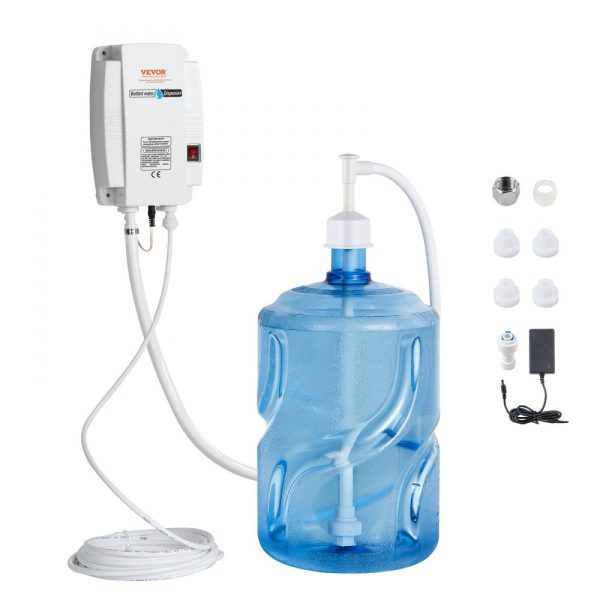 110V High-Flow Bottled Water Dispenser Pump System with 20ft US Plug - Compatible with Coffee, Tea Brewers, and Ice Makers
