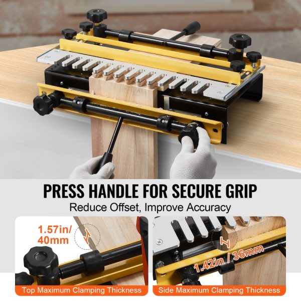 Dovetail Jig 12 In Precise Dove Tailing Router Jigs with 1/2” Template - Image 6