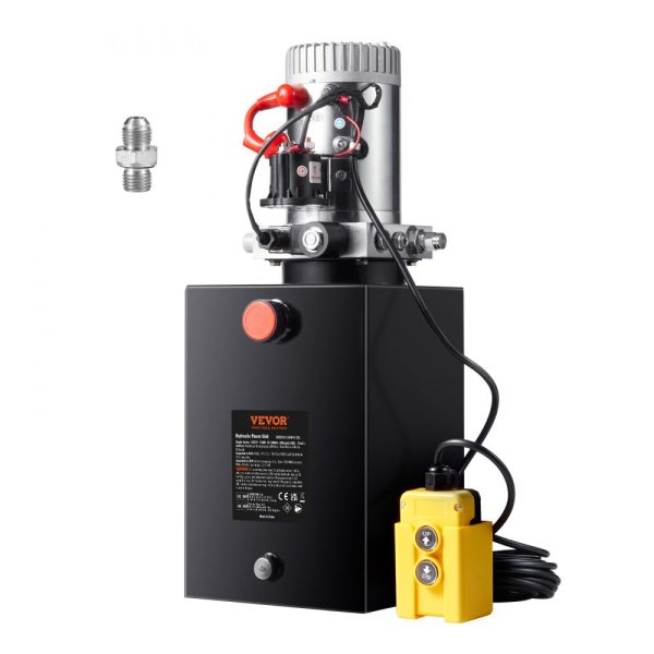 20 Quart Single Acting Hydraulic Power Unit 0.91 GPM 3200 PSI DC 12V Dump Trailer Car Lifting Pump