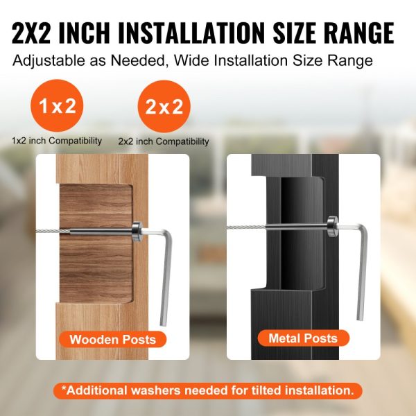 40-Pack Invisible Cable Railing Kit 316 Stainless Steel 1/8 Receiver Swage Stud End for Wood Metal Posts Black - Image 3