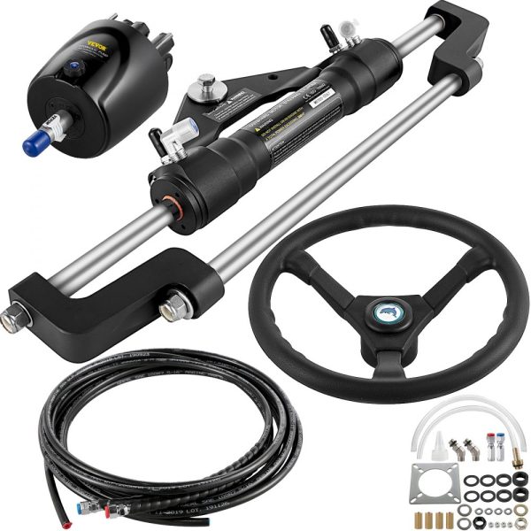 Hydraulic Steering Kit 300HP with Helm Pump and 16ft Hose for Boat Steering System