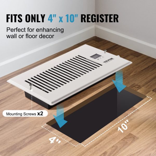 6x10 Booster Fan with Remote Thermostat Control Adjustable Speed Quiet Ventilation for Heating Cooling White - Image 6