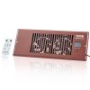 Booster Vent Fan for 4x12 Register Holes, Quiet Operation, Remote & Thermostat Control, Adjustable Speed, Smart Heating/Cooling, Brown