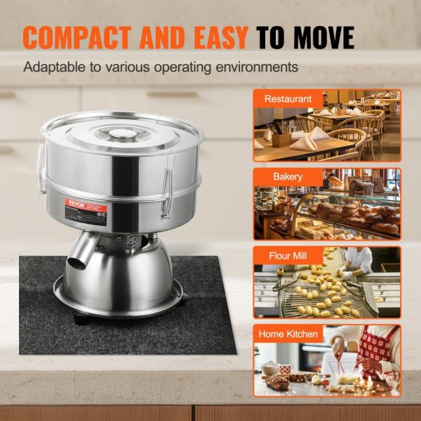 Electric Vibrating Sieve Machine with 10+60 Mesh Automatic Sifter Shaker - Image 4