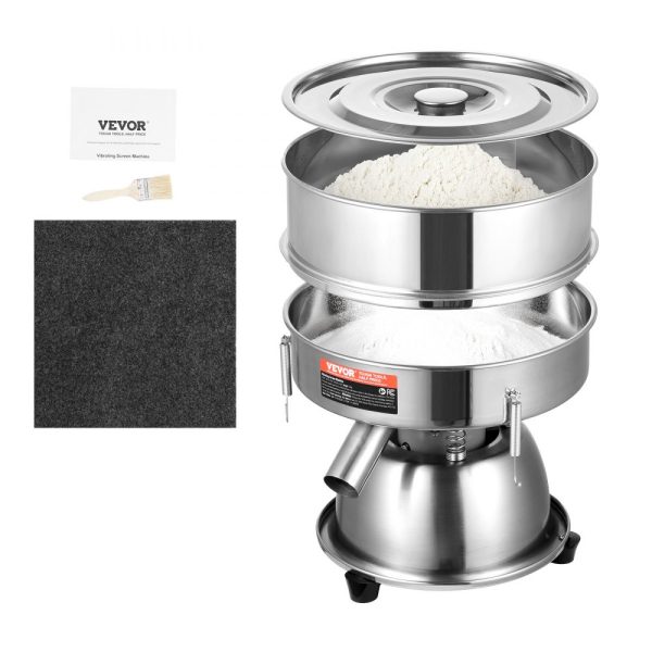 Electric Vibrating Sieve Machine with 10+60 Mesh Automatic Sifter Shaker