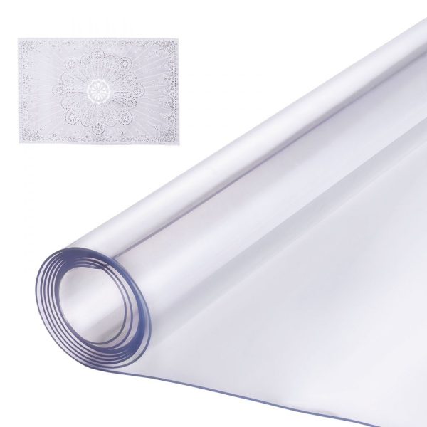 PVC Table Protector 36x54 Inch Clear Plastic Desk Protector 1.5mm Thick
