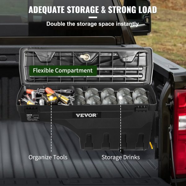 Truck Bed Storage Tool Box 2019-20 Chevrolet Silverado 1500 Left+Right - Image 5