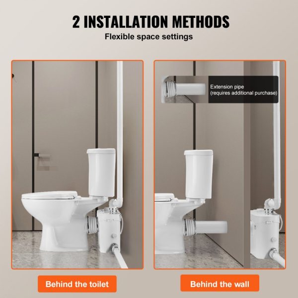 Macerating Toilet System with 700W Pump Upflush Toilet For Basement - Image 6