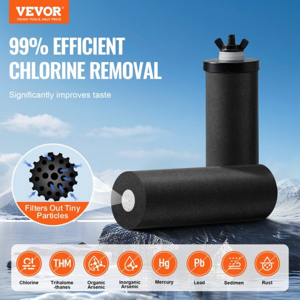 2.25G Gravity-fed Water Filter Countertop System Stainless Steel 2 Filters - Image 2