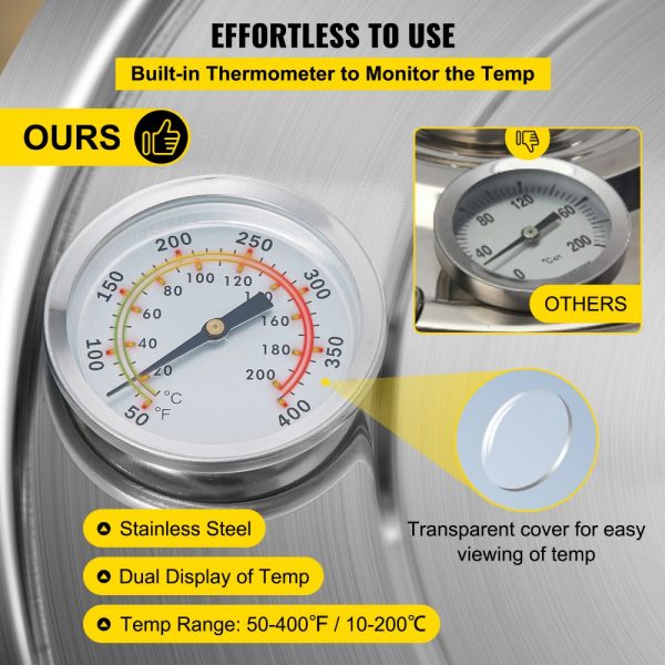 50L Alcohol Distillery Kit with Built-in Thermometer and Copper Tube, Stainless Steel for DIY Whiskey Making - Image 5
