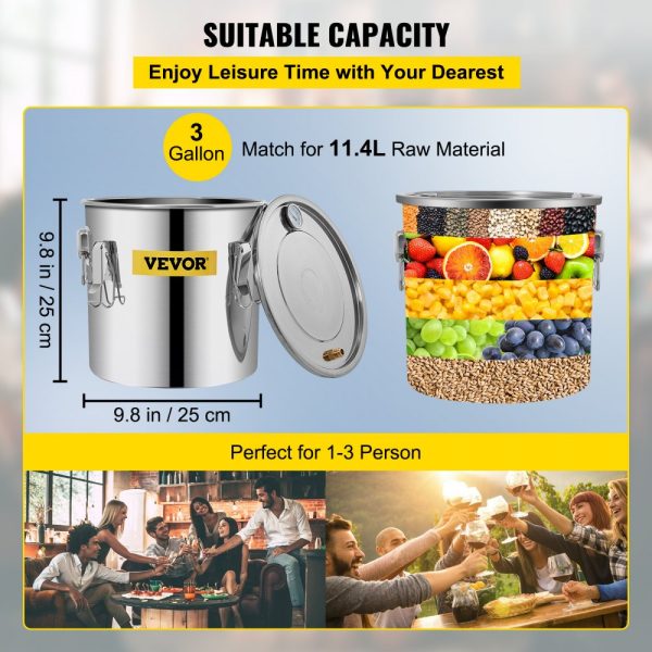 3 Gallon Distillery Setup with Circulating Pump, Copper Tube Design, Built-In Thermometer, and Stainless Steel Construction for DIY Alcohol Distilling - Image 3