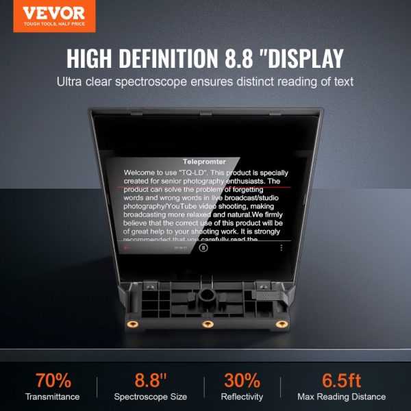 8'' Portable Teleprompter Remote for Webcam Smartphone Live Streaming - Image 2