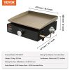 16.9-Inch Heavy Duty Steel Griddle Manual Flat Top Gas Grill with Non-Stick Cooking Surface 1-Burner Portable Restaurant Grade 13000 BTU - Image 7