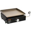 16.9-Inch Heavy Duty Steel Griddle Manual Flat Top Gas Grill with Non-Stick Cooking Surface 1-Burner Portable Restaurant Grade 13000 BTU
