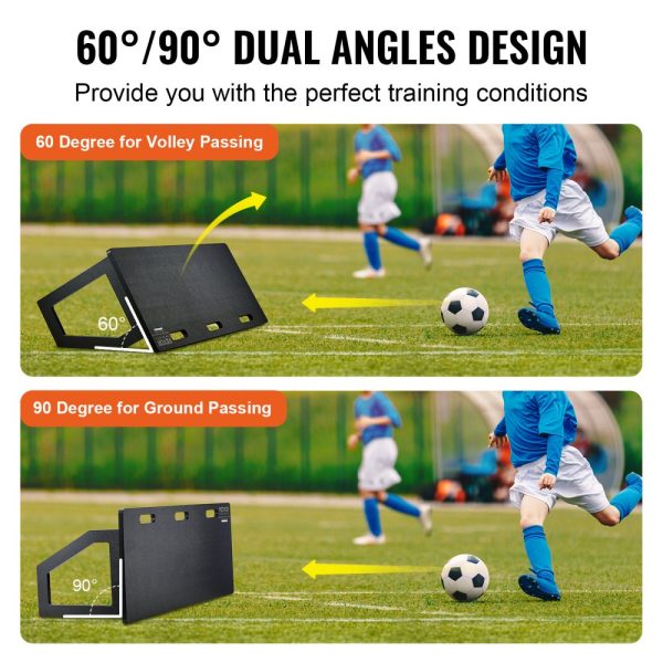 Portable Soccer Rebounder Board 45x18 HDPE Foldable Design with 2 Angle Rebounds Soccer Training Equipment for Kids and Adults Passing and Shooting Practice - Image 3