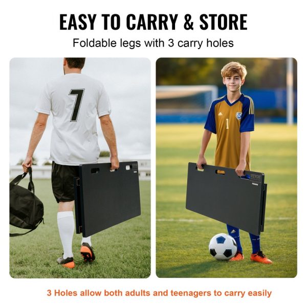 Portable Soccer Rebounder Board 45x18 HDPE Foldable Design with 2 Angle Rebounds Soccer Training Equipment for Kids and Adults Passing and Shooting Practice - Image 5