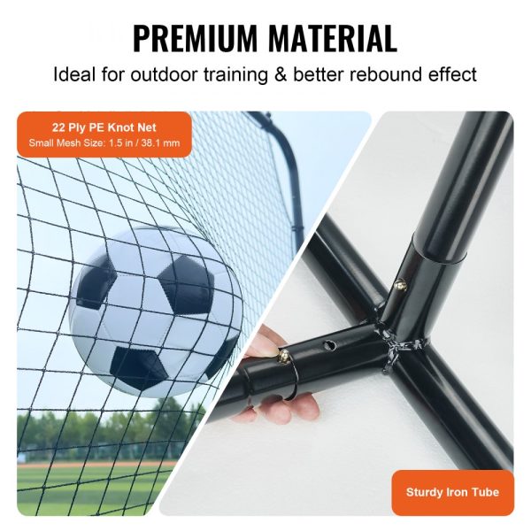 Soccer Volleyball Rebounder Net 12x6FT Iron Training Equipment with Portable Bag for Solo Backyard Practice - Image 3