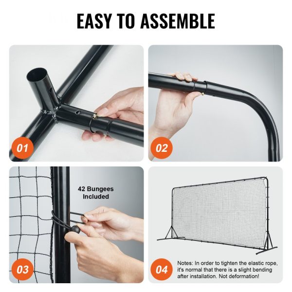 Soccer Volleyball Rebounder Net 12x6FT Iron Training Equipment with Portable Bag for Solo Backyard Practice - Image 4