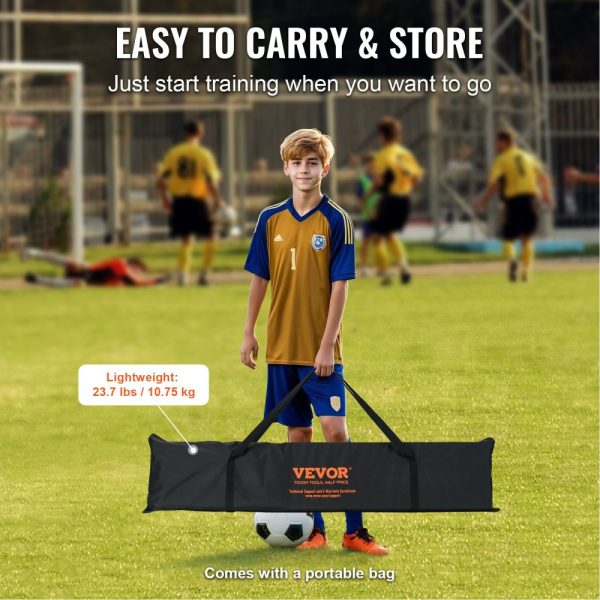 Soccer Volleyball Rebounder Net 12x6FT Iron Training Equipment with Portable Bag for Solo Backyard Practice - Image 5