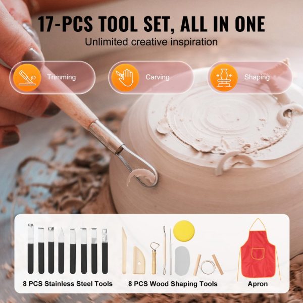 11 Inch Electric Pottery Wheel with 450W Motor, Foot Pedal, LCD Touch Screen, Direct Drive Ceramic Wheel for DIY Art, Pink - Image 7