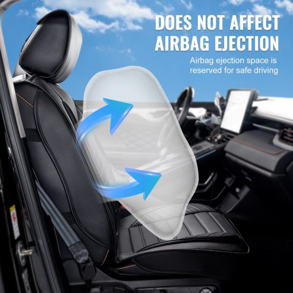 Universal Car Seat Covers Full Set with Front & Rear Seats 9-Piece Faux Leather Semi-Enclosed Design Detachable Headrest & Airbag Compatible for Most Cars SUVs & Trucks - Image 5