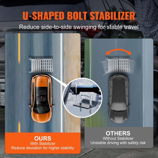 Aluminum Hitch Cargo Rack with Folding Ramp, 45.3x25.6 inches, 500LB Mobility Scooter Carrier, 2 Hitch Receiver - Image 3