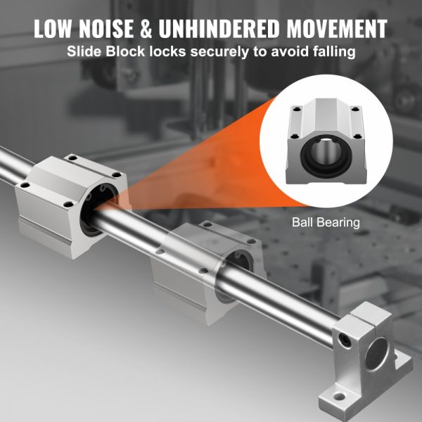 Linear Guide Rail Set SFC20 1000mm 2 Rails 4 Slide Blocks 4 Supports for CNC Automation - Image 4