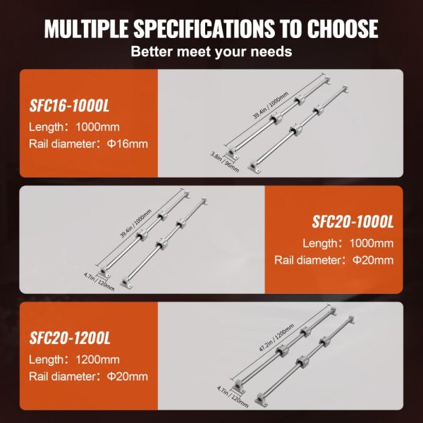 Linear Guide Rail Set SFC20 1000mm 2 Rails 4 Slide Blocks 4 Supports for CNC Automation - Image 6