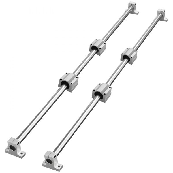 Linear Guide Rail Set SFC20 1000mm 2 Rails 4 Slide Blocks 4 Supports for CNC Automation
