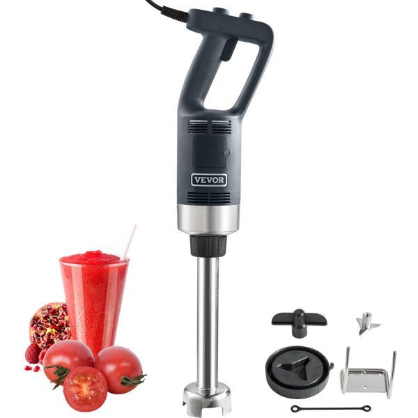 Commercial Grade Immersion Blender 750W 12-Inch Heavy Duty Variable Speed Control with 304 Stainless Steel Blade for Multi-Purpose Use