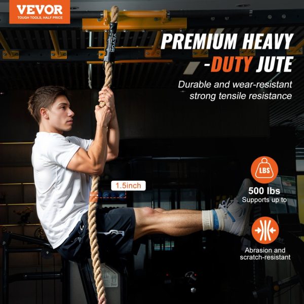 1.5"x10FT Gym Climbing Rope Fitness Strength Training Rope Home Exercise - Image 2