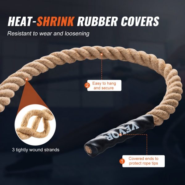 1.5"x10FT Gym Climbing Rope Fitness Strength Training Rope Home Exercise - Image 3