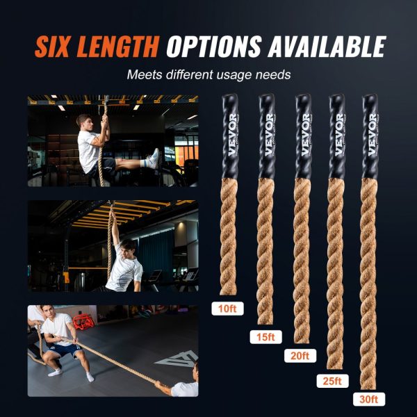 1.5"x10FT Gym Climbing Rope Fitness Strength Training Rope Home Exercise - Image 6