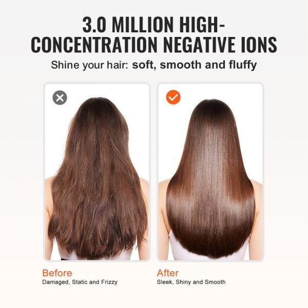 Professional Blow Dryer with 3 Million Negative Ions 98000 RPM Brushless Motor 3 Heat Settings and 3 Speeds Lightweight Salon Style Design with Nozzles and Diffuser for Home or Travel - Image 5