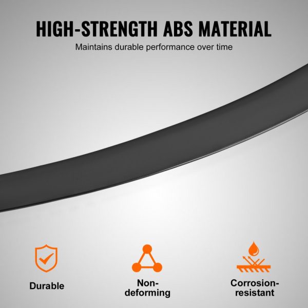 48.2 Inch Rear Wing Spoiler - High Strength ABS Material, Matte Black Racing Car Accessory - Image 3